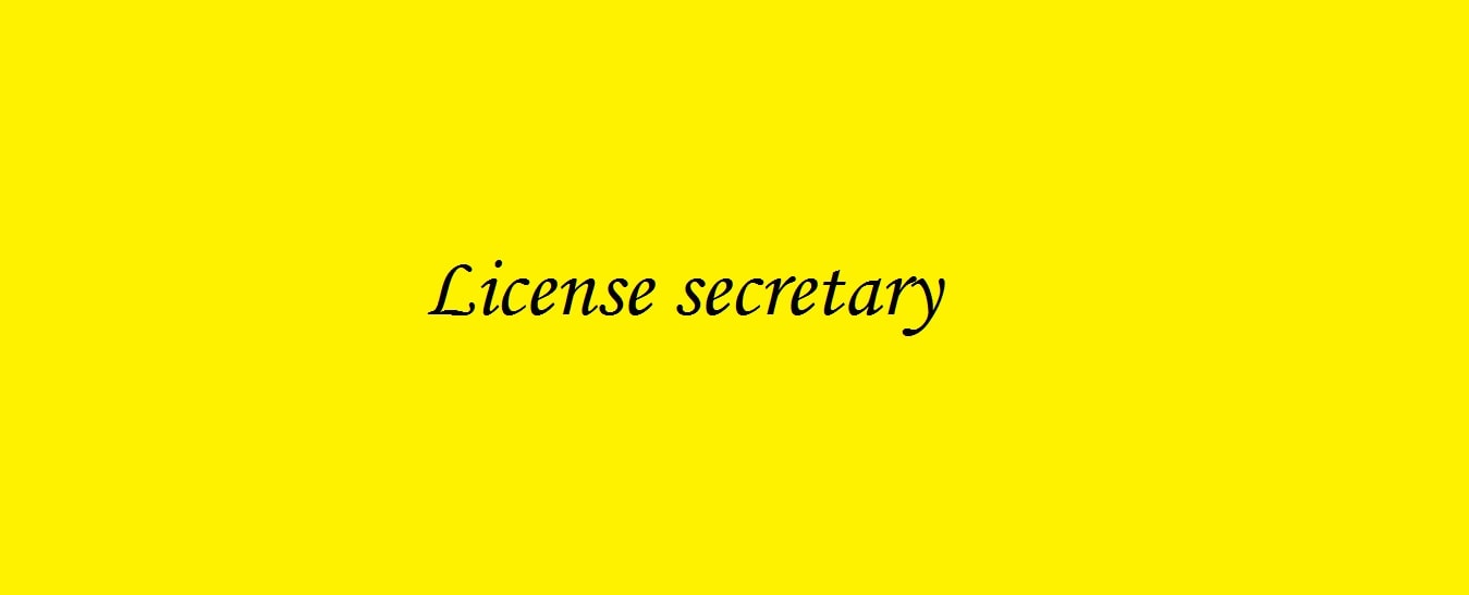 License Secretary